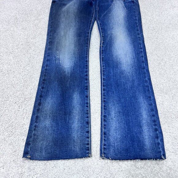Special A Jeans Women’s Blue Straight Leg Distressed Pockets Size 3 NWT - Picture 8 of 12